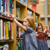 Academy Of The Sacred Heart Photo - Kindergarten girls in the library.