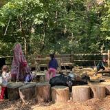 Acorn Hill Waldorf Kindergarten & Nursery Photo - Sand play + Building shelters