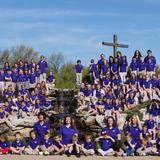 Living Water Academy Photo - Living Water Academy Family of Students, Faculty, and Staff. The annual all-school photo around the fountain is one of LWA's oldest and most cherished traditions.